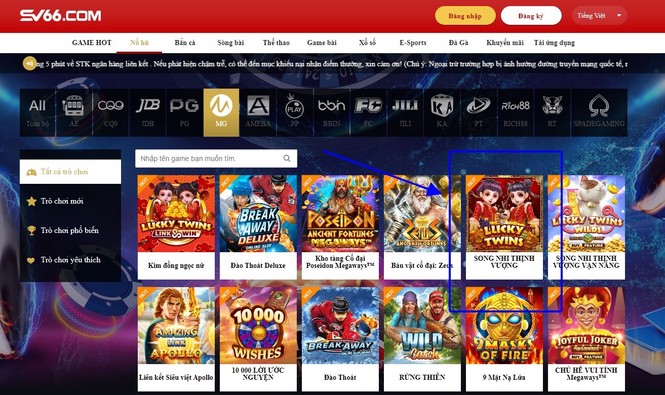 Đôi nét về game nổ hũ Song Nhi Thịnh Vượng SV66 