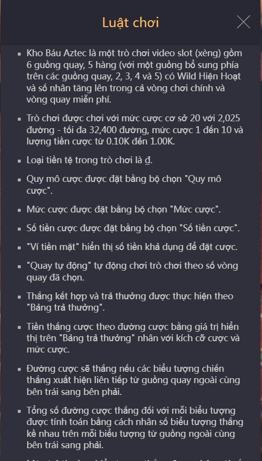 Hướng dẫn các bước chơi game Treasures of Aztec