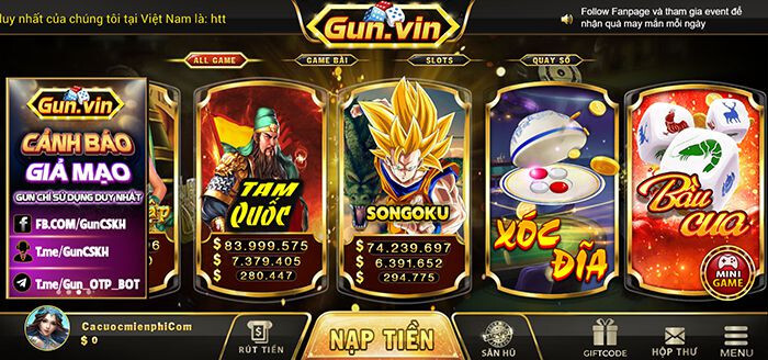 Gun Vin | Gen.vin - Sân chơi đổi thưởng uy tín số 1 8 Cổng game chứa một kho trò chơi khổng lồ đồ sộ