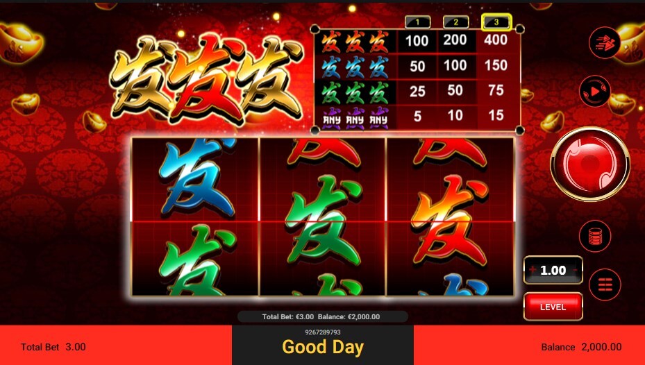 Fafafa không có chế độ trò chơi hoặc biểu tượng bổ sung