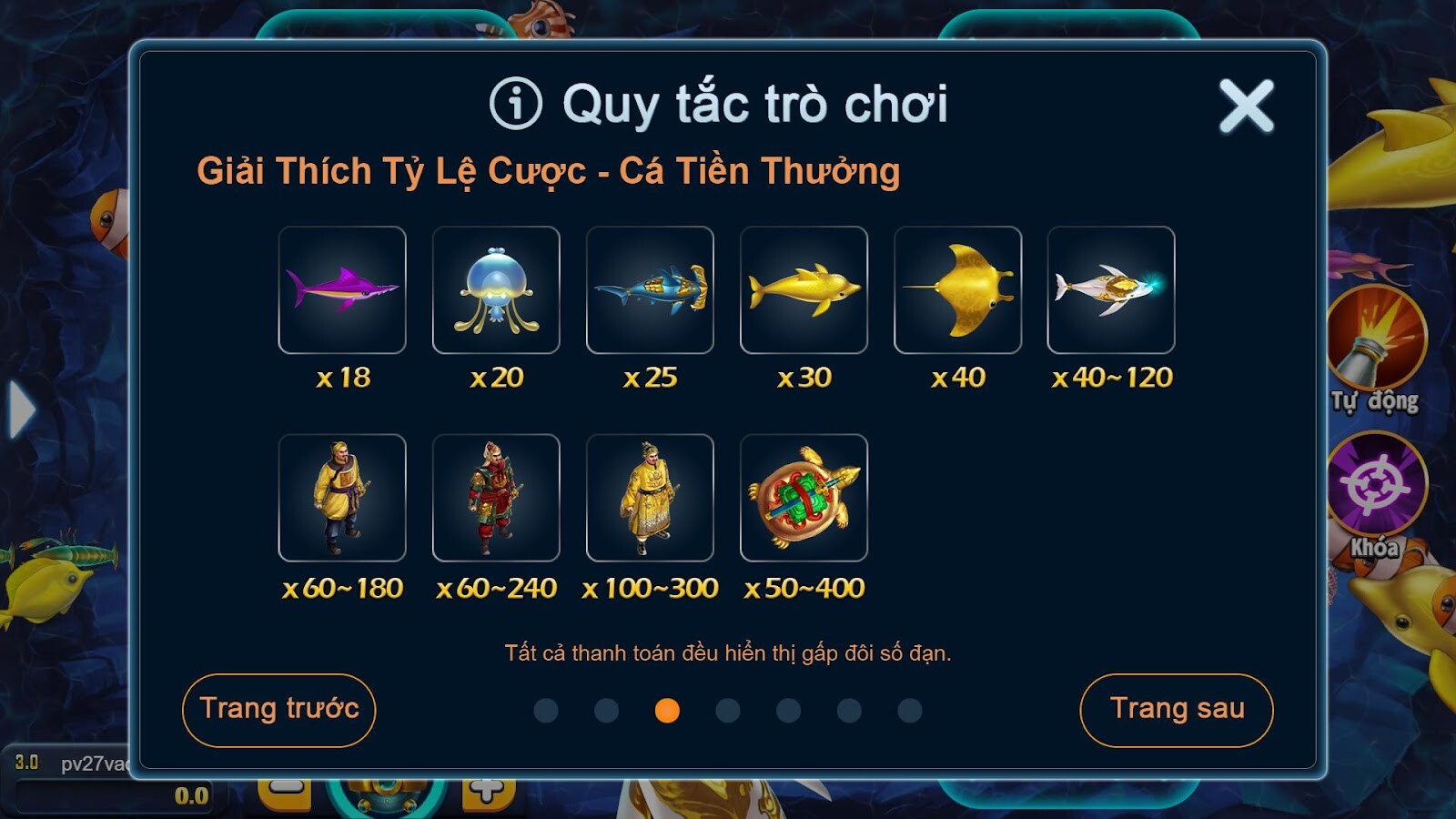 Truyền Thuyết Hồ Gươm SV66 - Săn thưởng lớn từng màn đấu 7 Tỷ lệ cược cho cá tiền thưởng