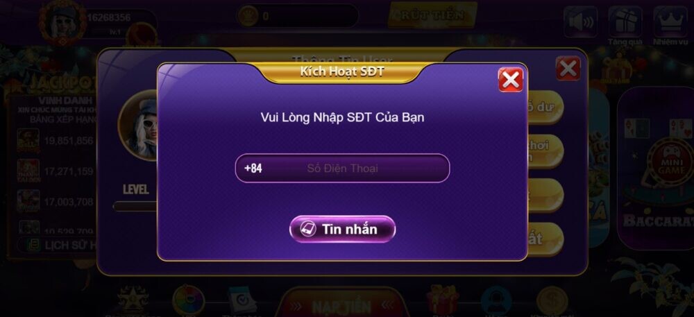 68gamebai - Những tin tức hữu ích về game bài đổi thưởng hot 6 Bạn sẽ cần xác nhận tài khoản bằng SĐT của mình sau khi đã lập thành công tại cổng game