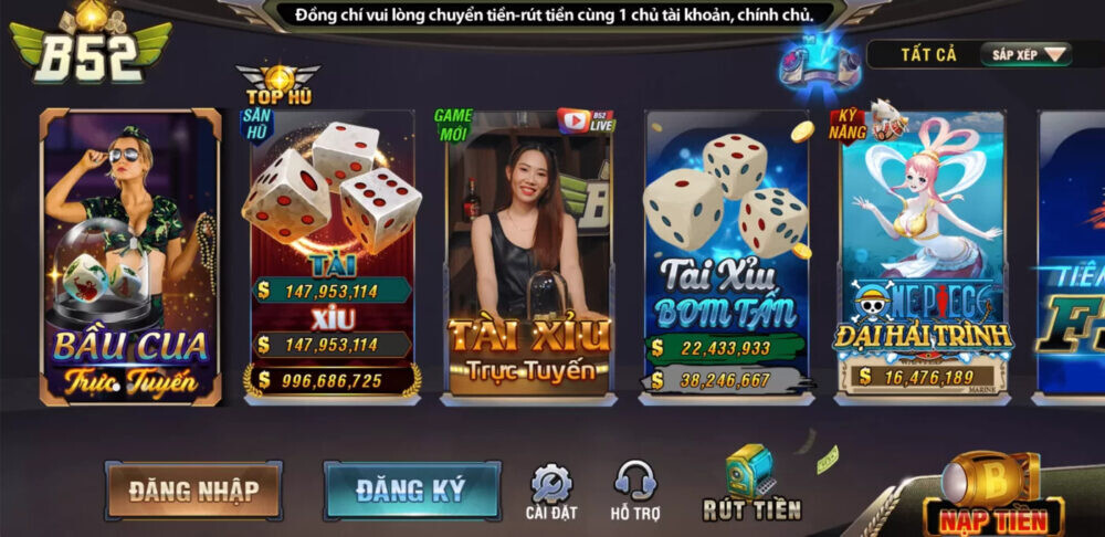B52 Club – Khám phá cổng game chất lượng không thể bỏ lỡ 6 Tỷ lệ thắng game tại B52 Club cao