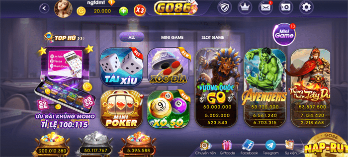 Go86 - Cổng game đổi thưởng đẳng cấp quốc tế 5 Kho game đổi thưởng cực chất lượng tại Go86